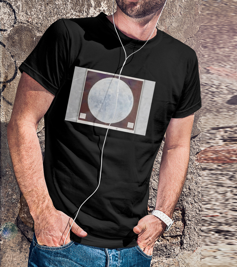 USAF Lunar Reference Mosaic Synodic Hemisphere Moon Globe T-Shirt