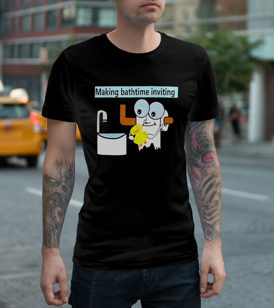 Making Bathtime Inviting No Face Spirited Away Rubber Duck Bathhouse T-Shirt
