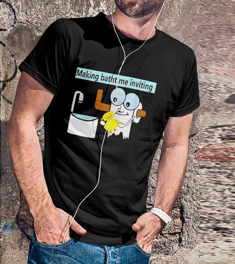 Making Bathtime Inviting No Face Spirited Away Rubber Duck Bathhouse T-Shirt