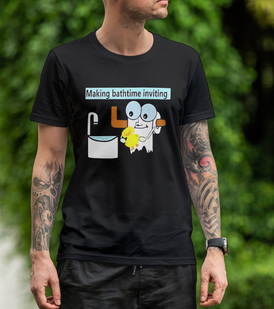 Making Bathtime Inviting No Face Spirited Away Rubber Duck Bathhouse T-Shirt