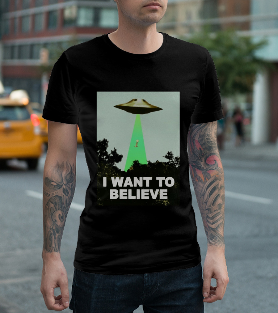 Premiun Spurs I Want To Believe UFO Trophy T-Shirt
