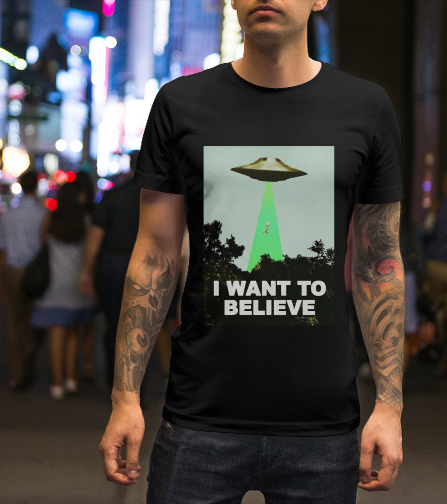 Premiun Spurs I Want To Believe UFO Trophy T-Shirt