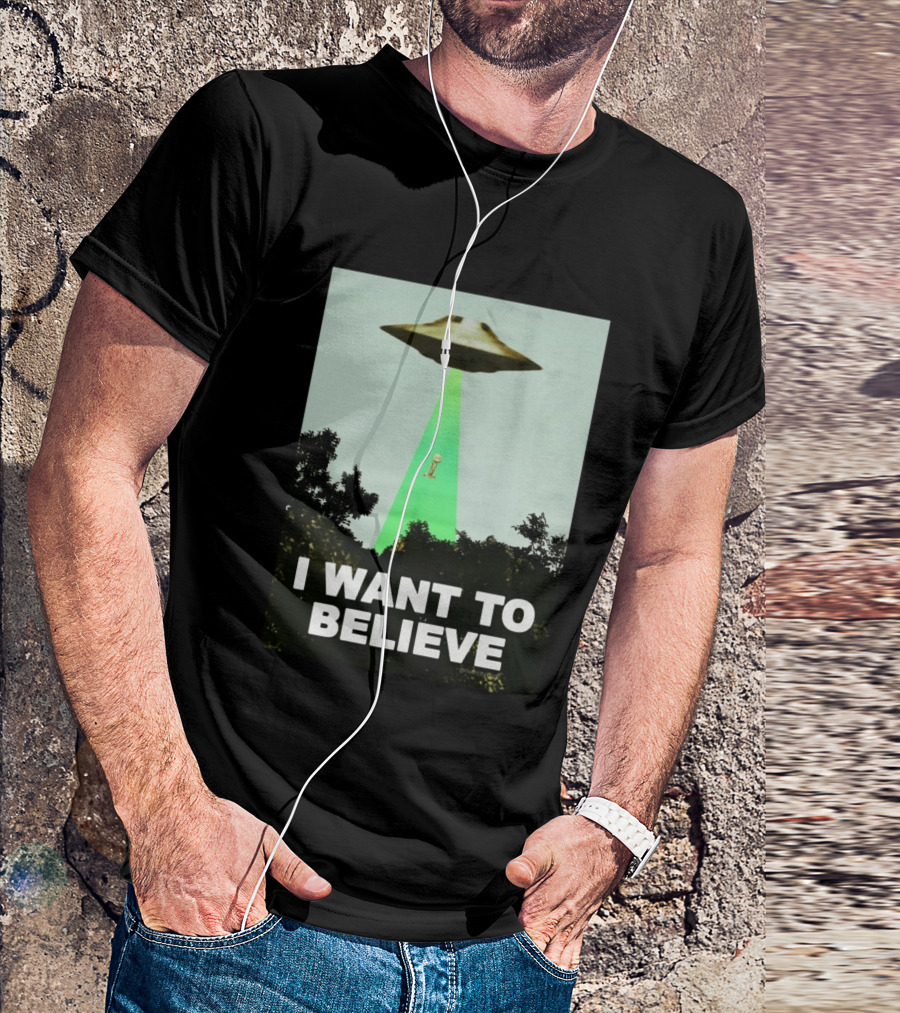 Premiun Spurs I Want To Believe UFO Trophy T-Shirt