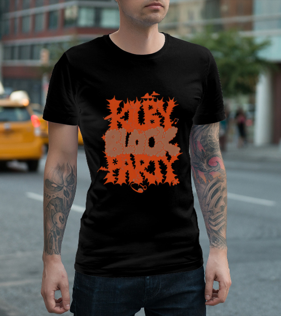 Ruby Block Party Music Notes Record Headphones Stars Clouds Bat Flower T-Shirt
