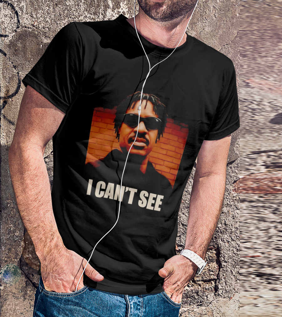Stevie Wonder Motown R&B Soul Music Legend Singer Songwriter Parody I Can't See T-Shirt