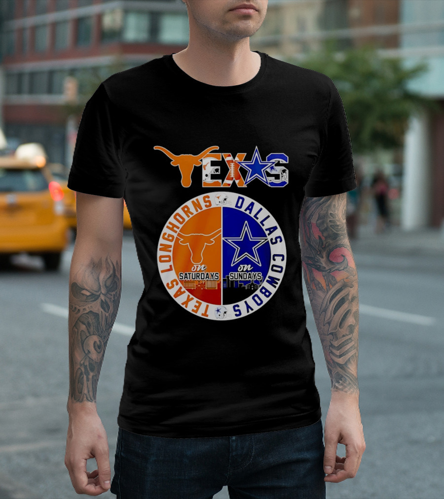 Texas Longhorns Dallas Cowboys Game Day Weekend Saturdays Sundays T-Shirt