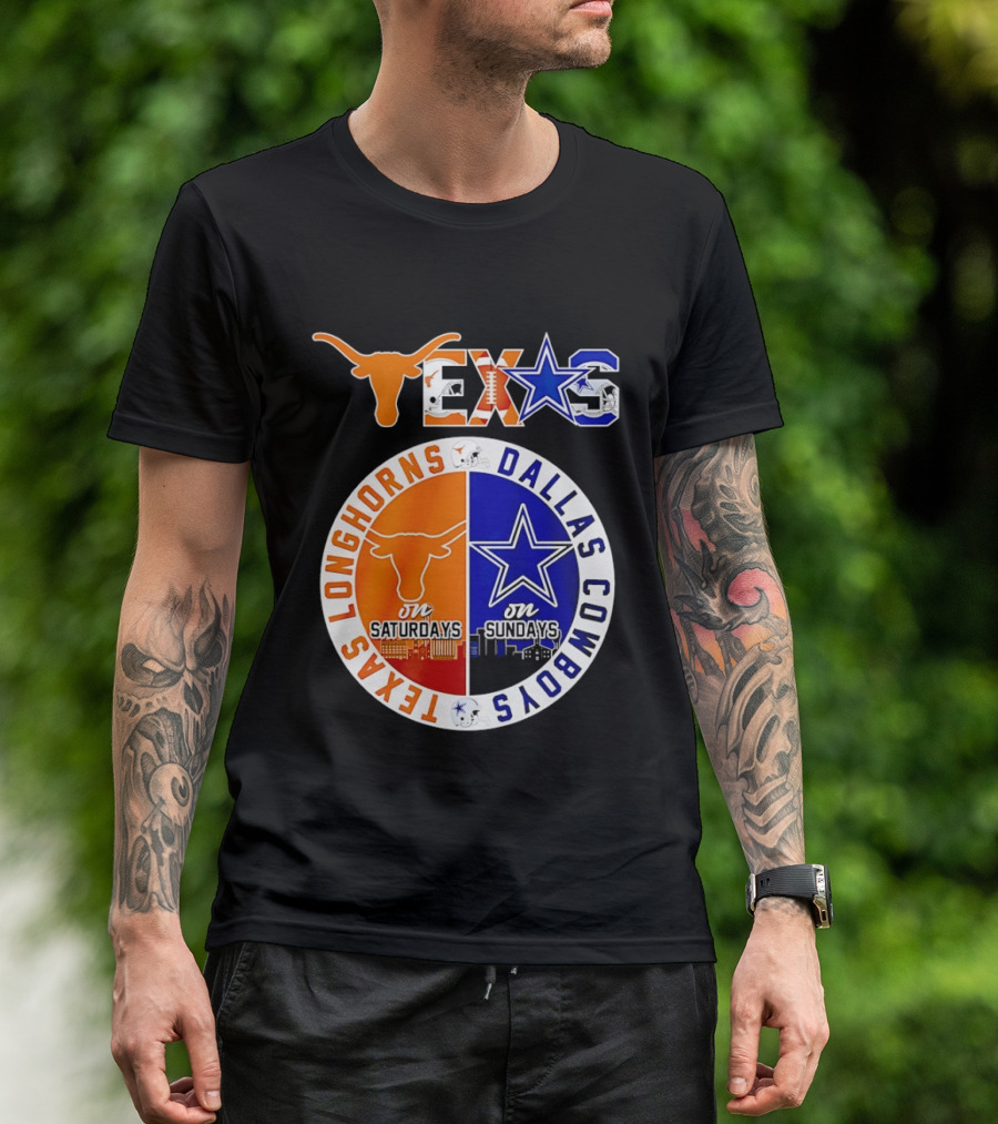 Texas Longhorns Dallas Cowboys Game Day Weekend Saturdays Sundays T-Shirt