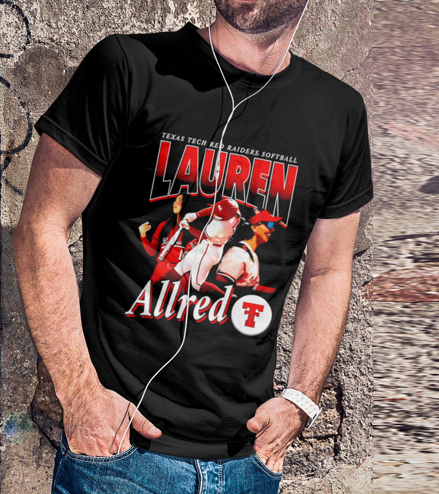 Texas Tech Red Raiders Softball Lauren Allred Team T-Shirt