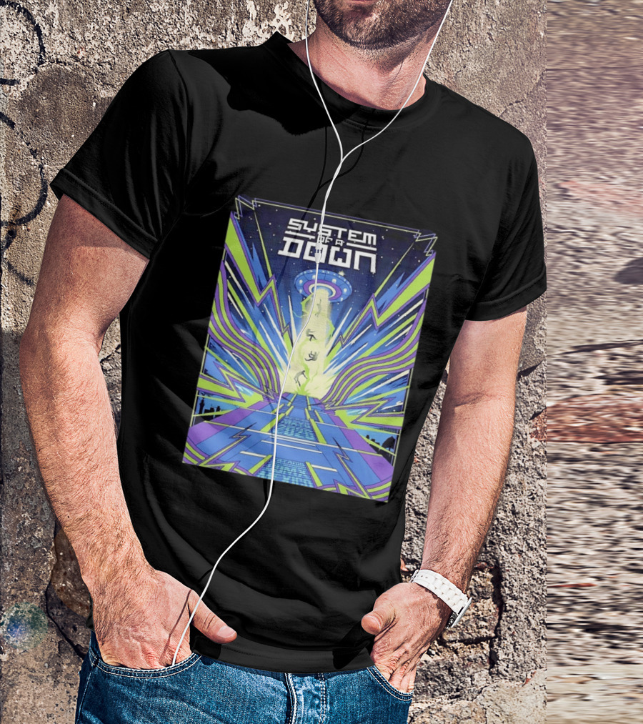UFO Spaceship System Of A Down CDMX Mexico At Estadio GNP Seguros T-Shirt