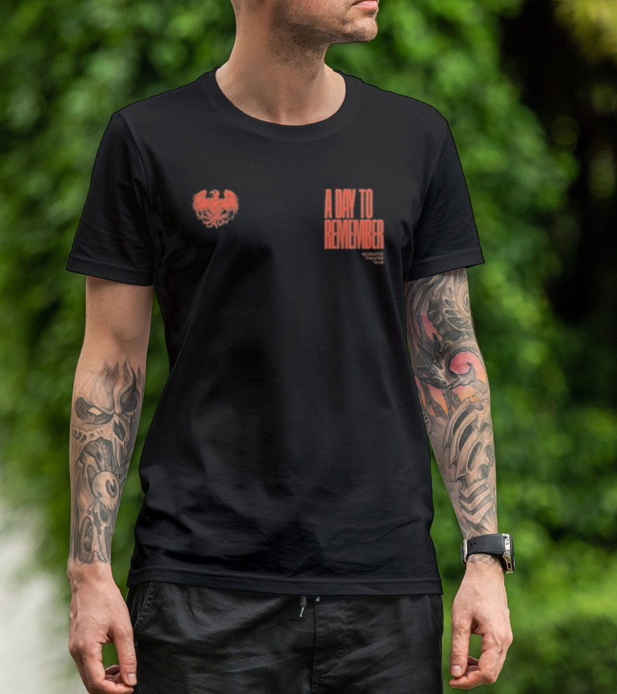 A Day To Remember Reassembled The Acoustic Theater Tour Orange Heart T-Shirt