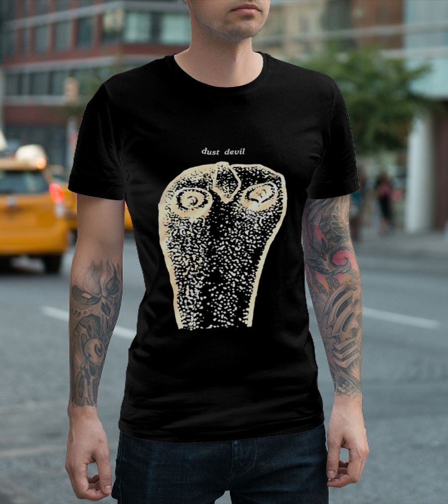 Dust Devil Abstract Face Design In Earthy Tones T-Shirt