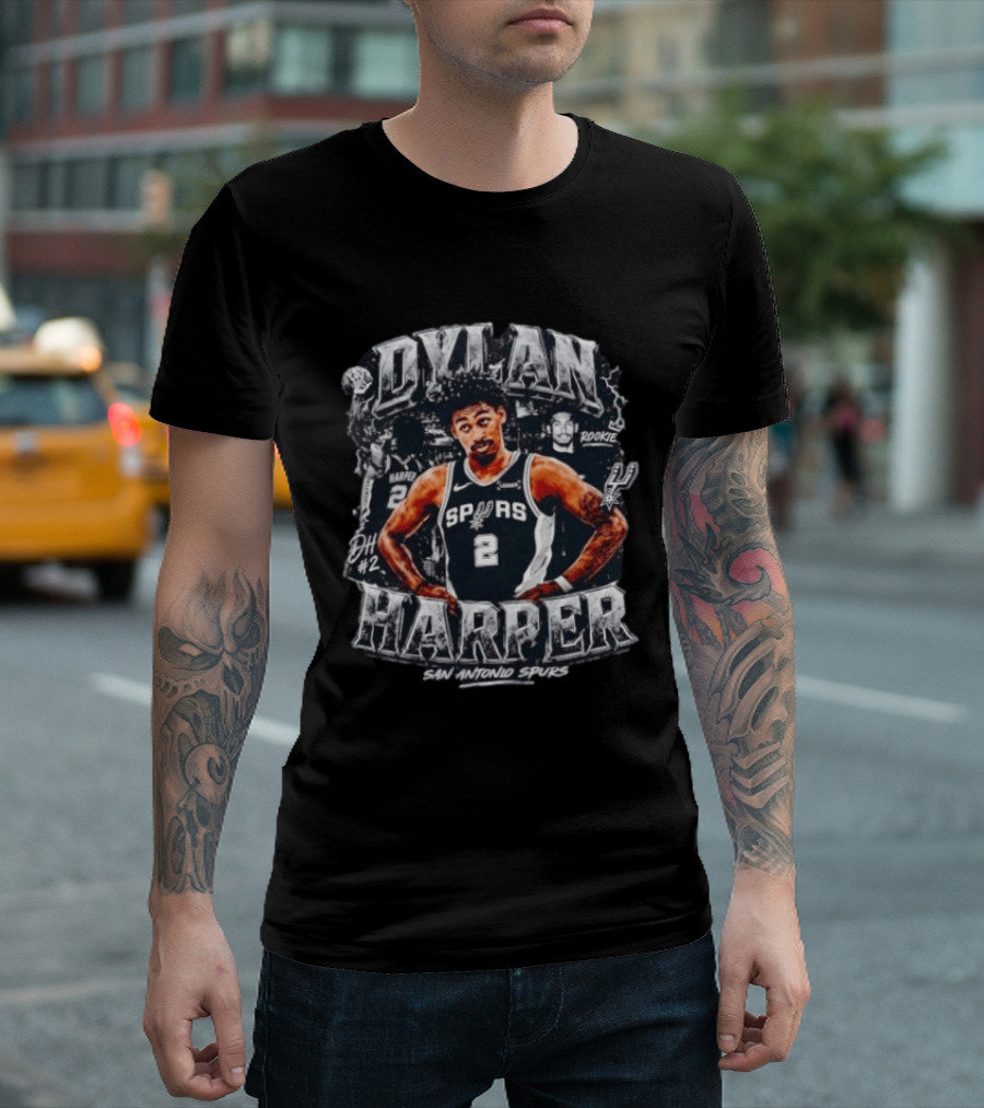 Dylan Harper #2 Rookie San Antonio Spurs T-Shirt