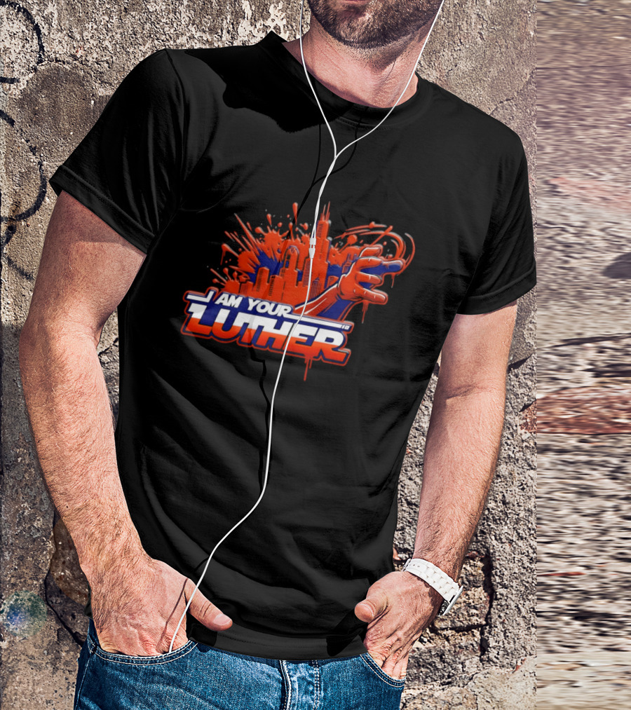 Chicago Bears I Am Your Luther Paint Tower Hand T-Shirt