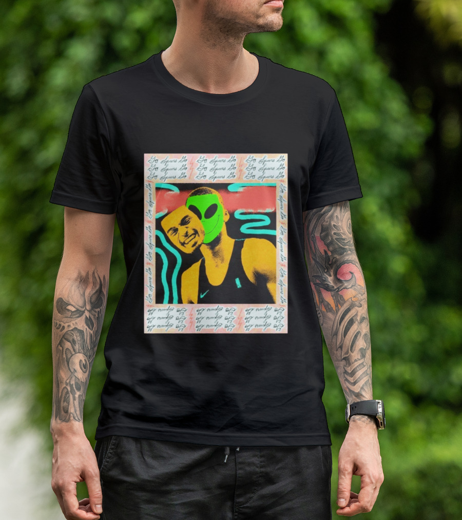 Go Spurs Go Alien Victor Wemby Mask San Antonio Spurs T-Shirt