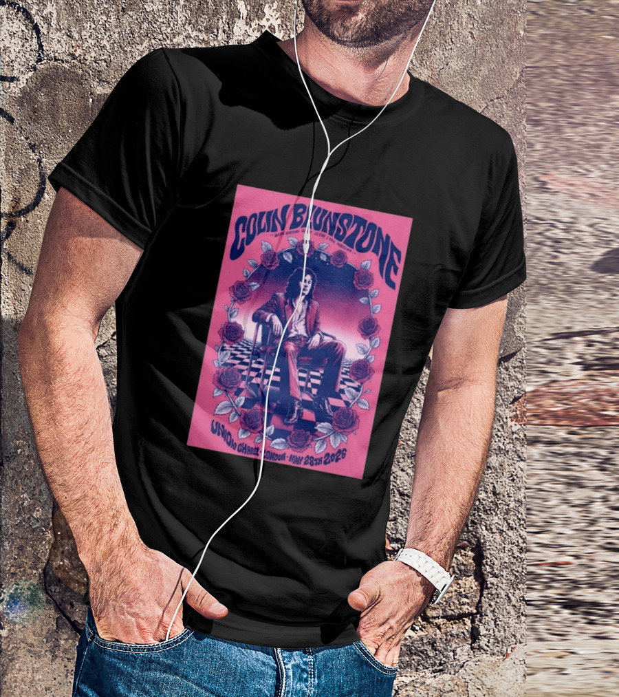 Colin Blunstone Union Chapel London May 28th 2026 With Special Guest Jesse Lynn Madera Roses And Stage Checkerboard T-Shirt