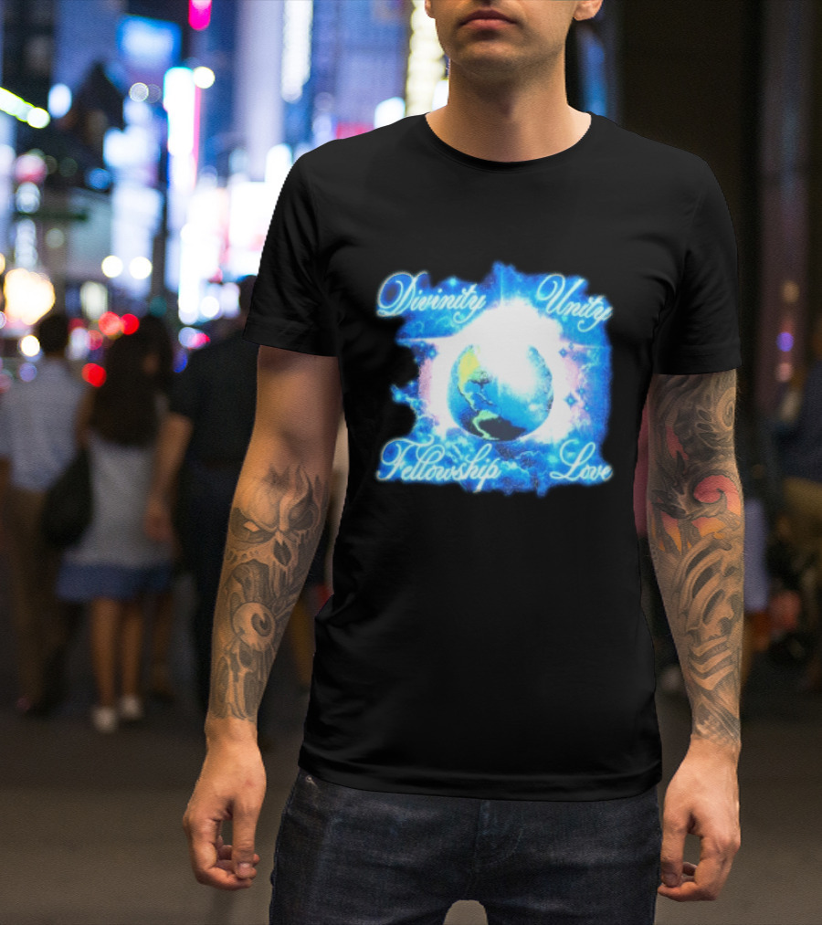 Divinity Unity Fellowship Love Earth Glow T-Shirt