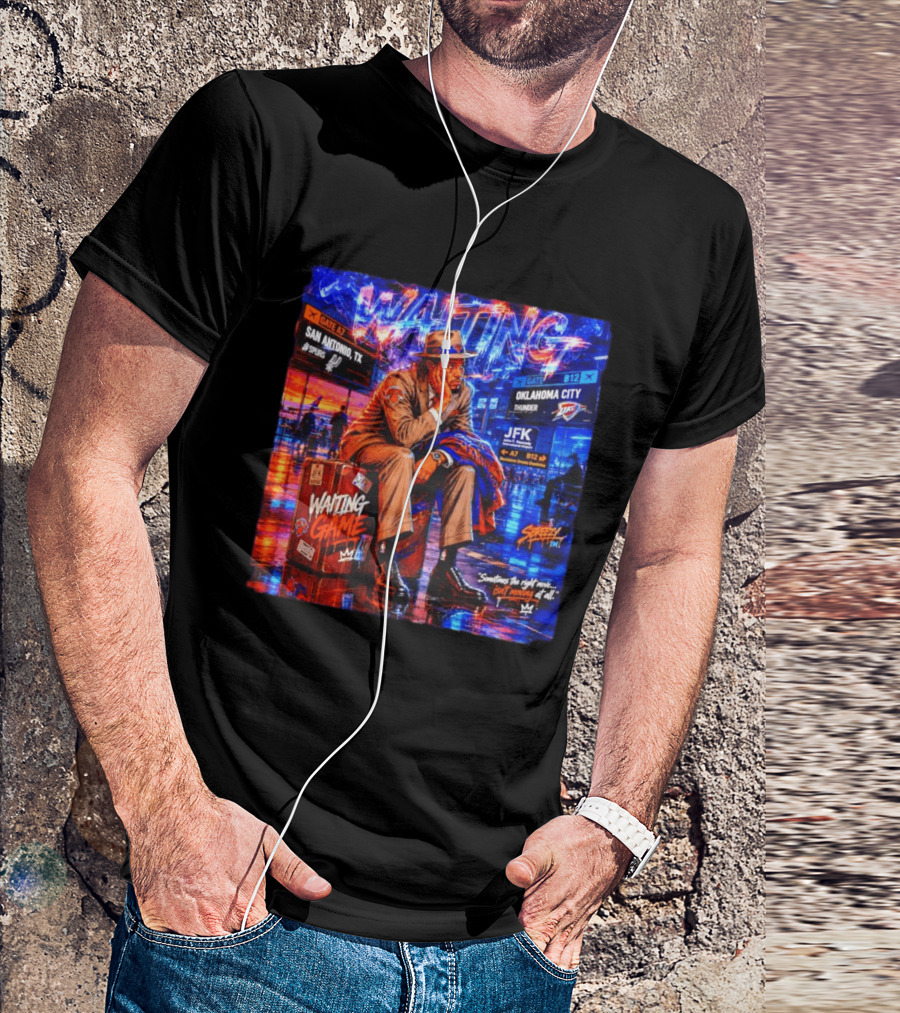 Waiting Game JFK Decisions San Antonio OKC Spurs Thunder T-Shirt
