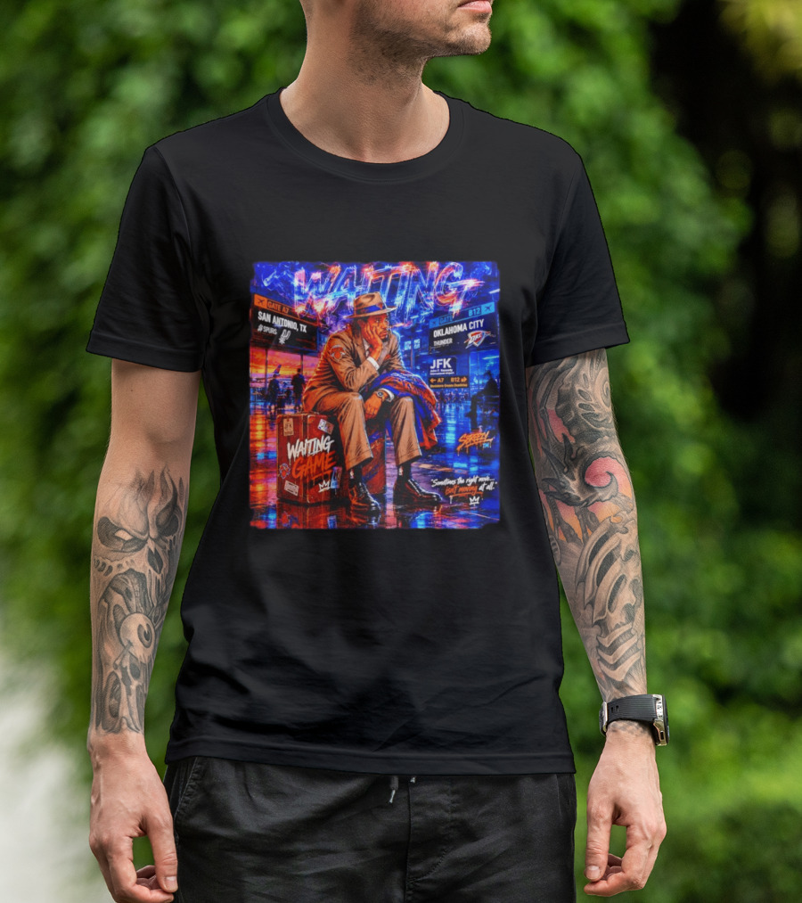 Waiting Game JFK Decisions San Antonio OKC Spurs Thunder T-Shirt