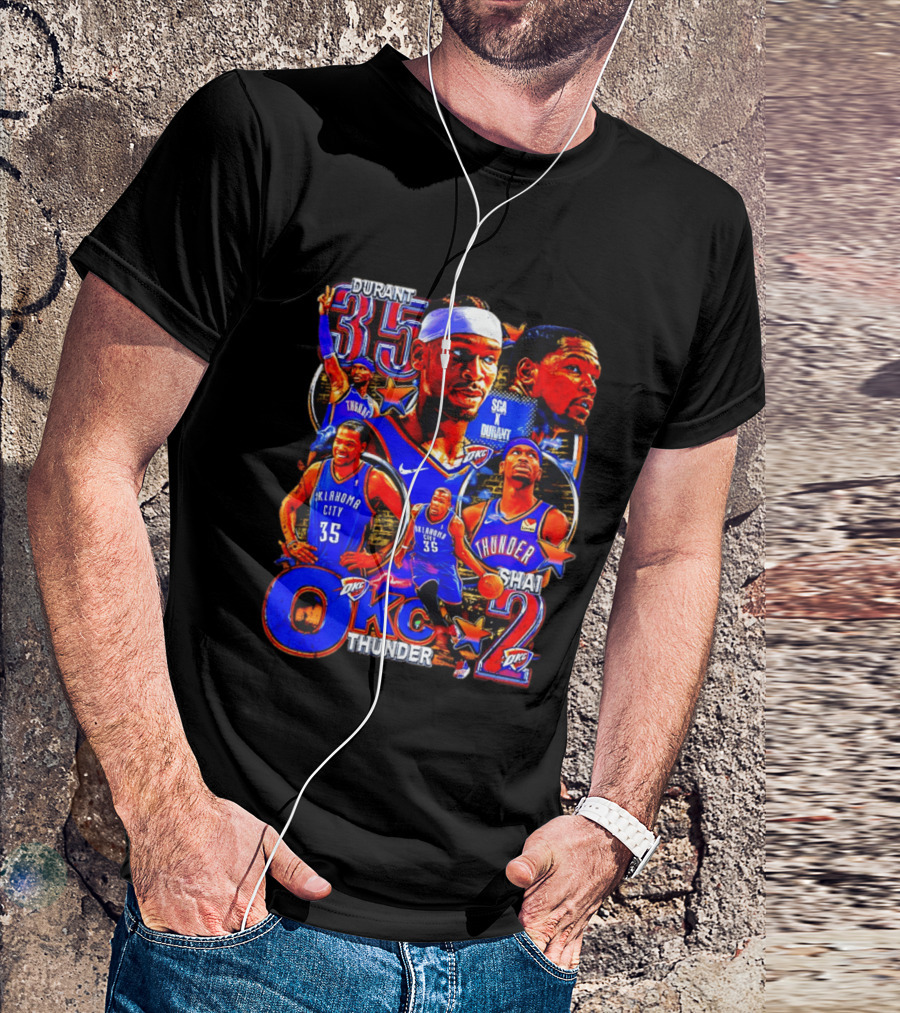 Oklahoma City Thunder Durant 35 Shai 2 OKC Team T-Shirt