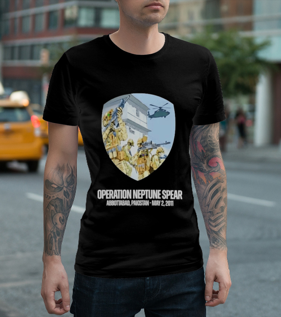 Operation Neptune Spear Abbottabad Pakistan May 2 2011 Military Team Helicopter Shield T-Shirt
