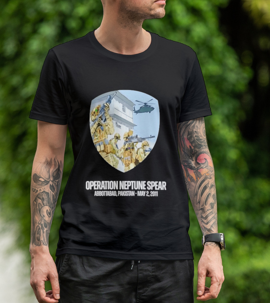Operation Neptune Spear Abbottabad Pakistan May 2 2011 Military Team Helicopter Shield T-Shirt