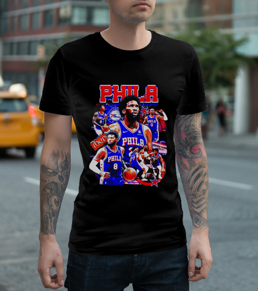 Philadelphia 76ers Phila 6ers Team Players Arena T-Shirt