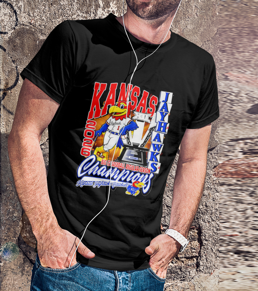 Kansas Jayhawks 2026 Big 12 Baseball Regular Season Champions T-Shirt