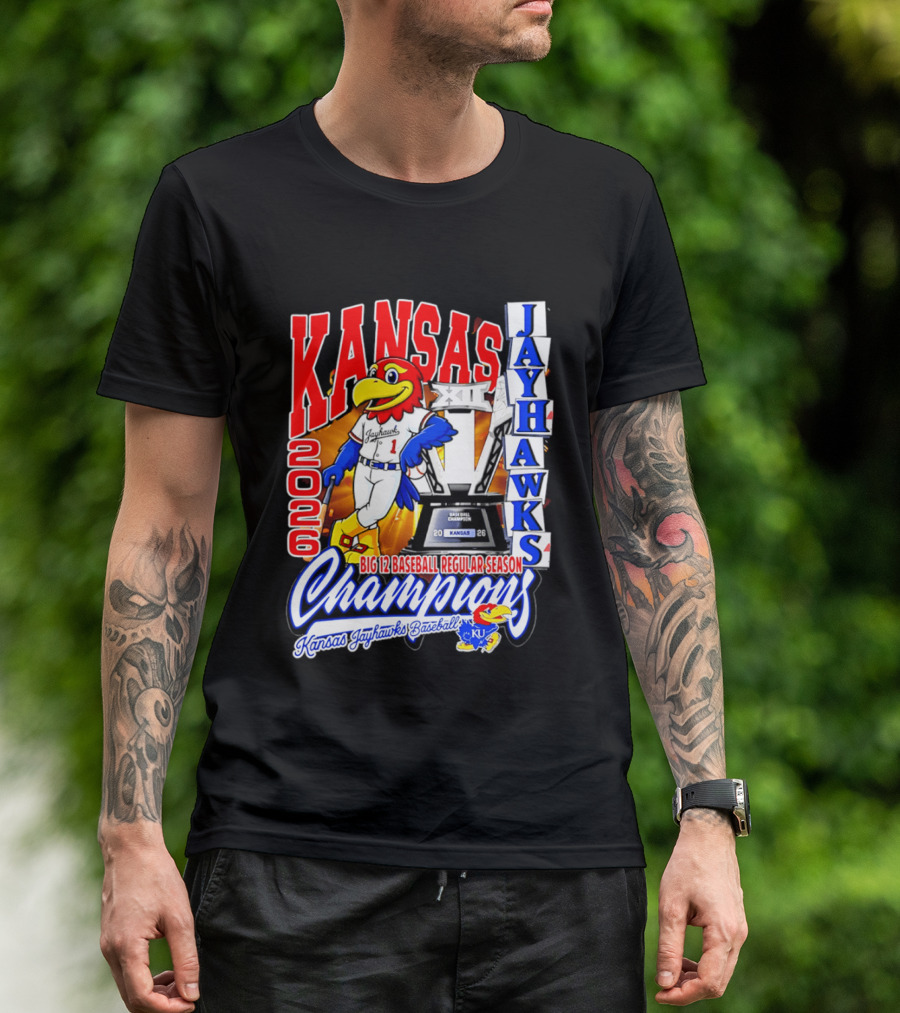 Kansas Jayhawks 2026 Big 12 Baseball Regular Season Champions T-Shirt