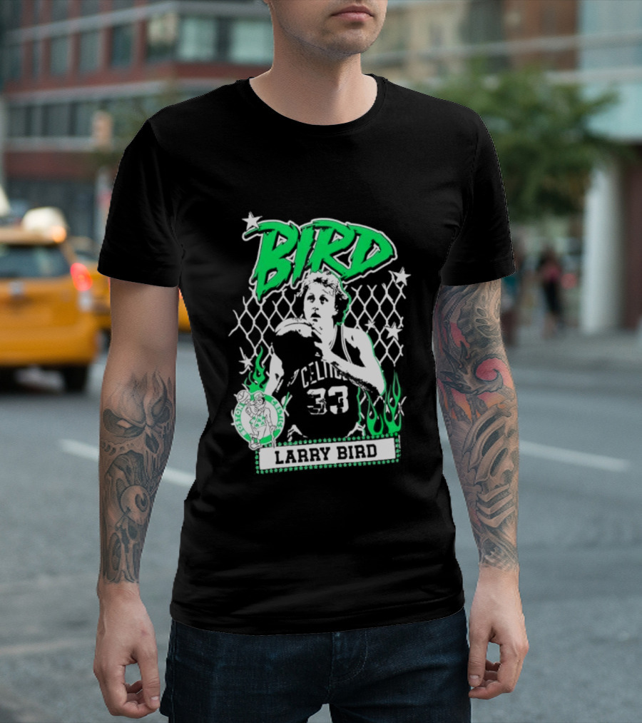 Boston Celtics Larry Bird NBA Player Number 33 T-Shirt