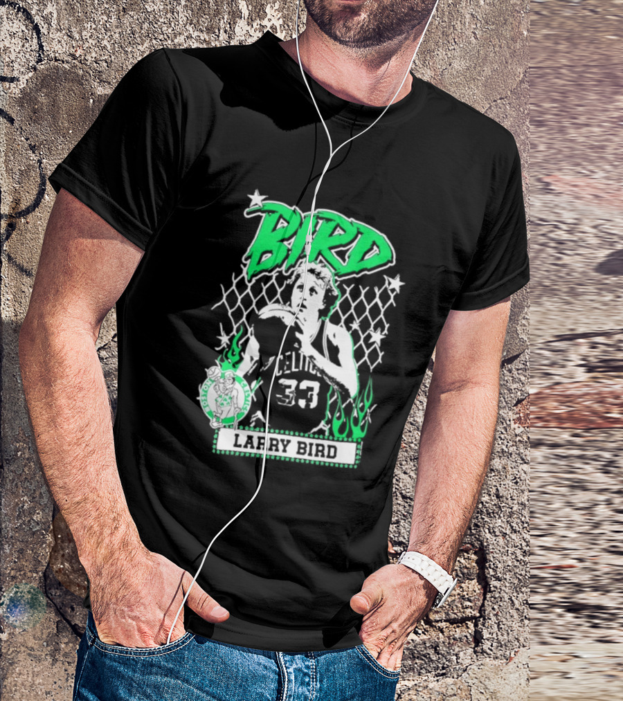 Boston Celtics Larry Bird NBA Player Number 33 T-Shirt
