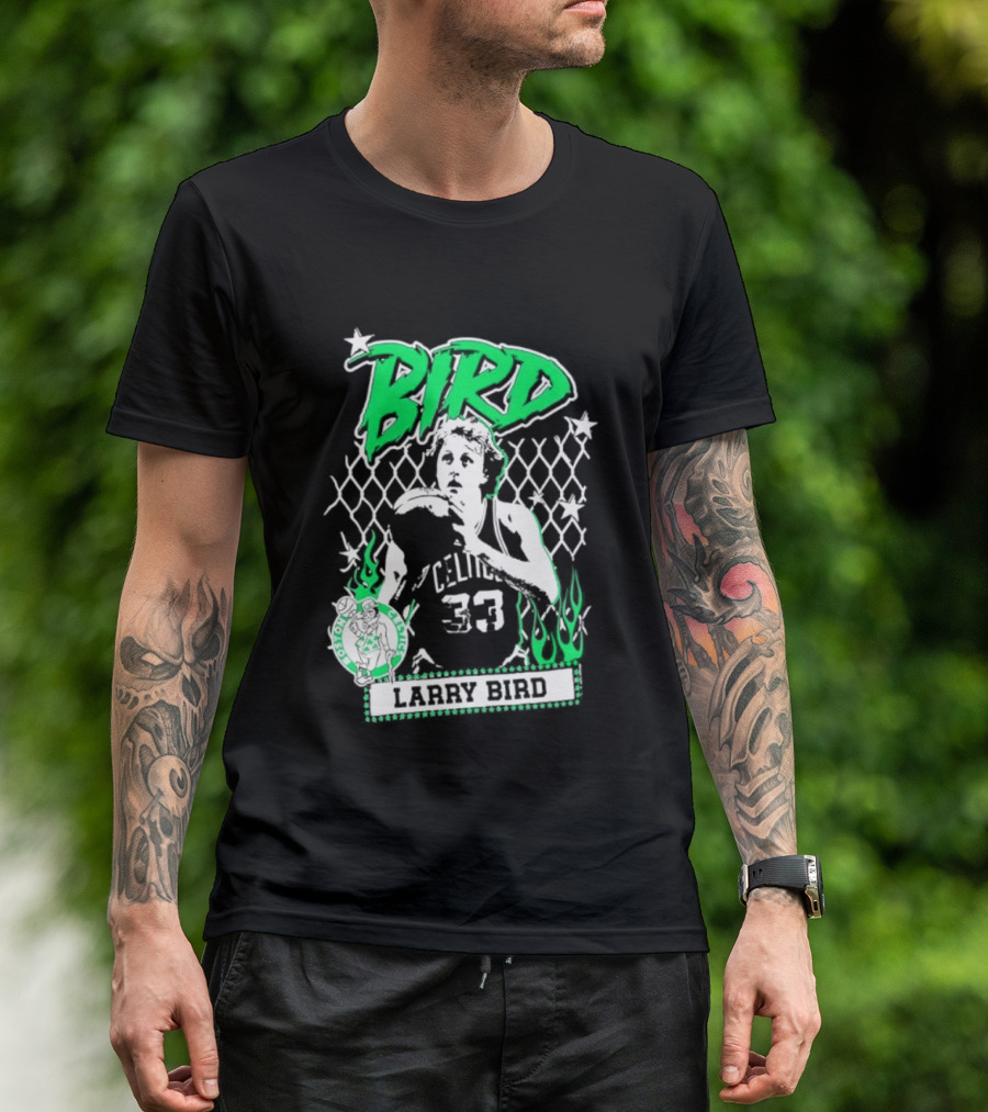 Boston Celtics Larry Bird NBA Player Number 33 T-Shirt