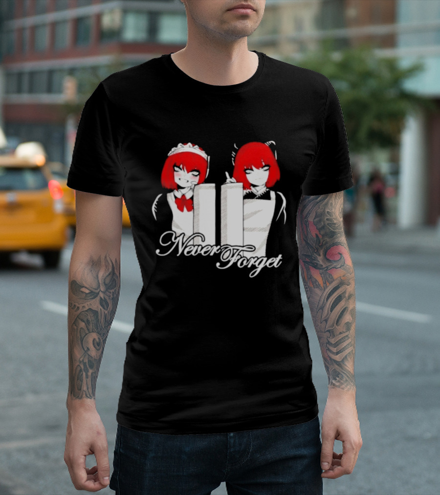 Maid Anime 9 11 Twin Towers Never Forget T-Shirt