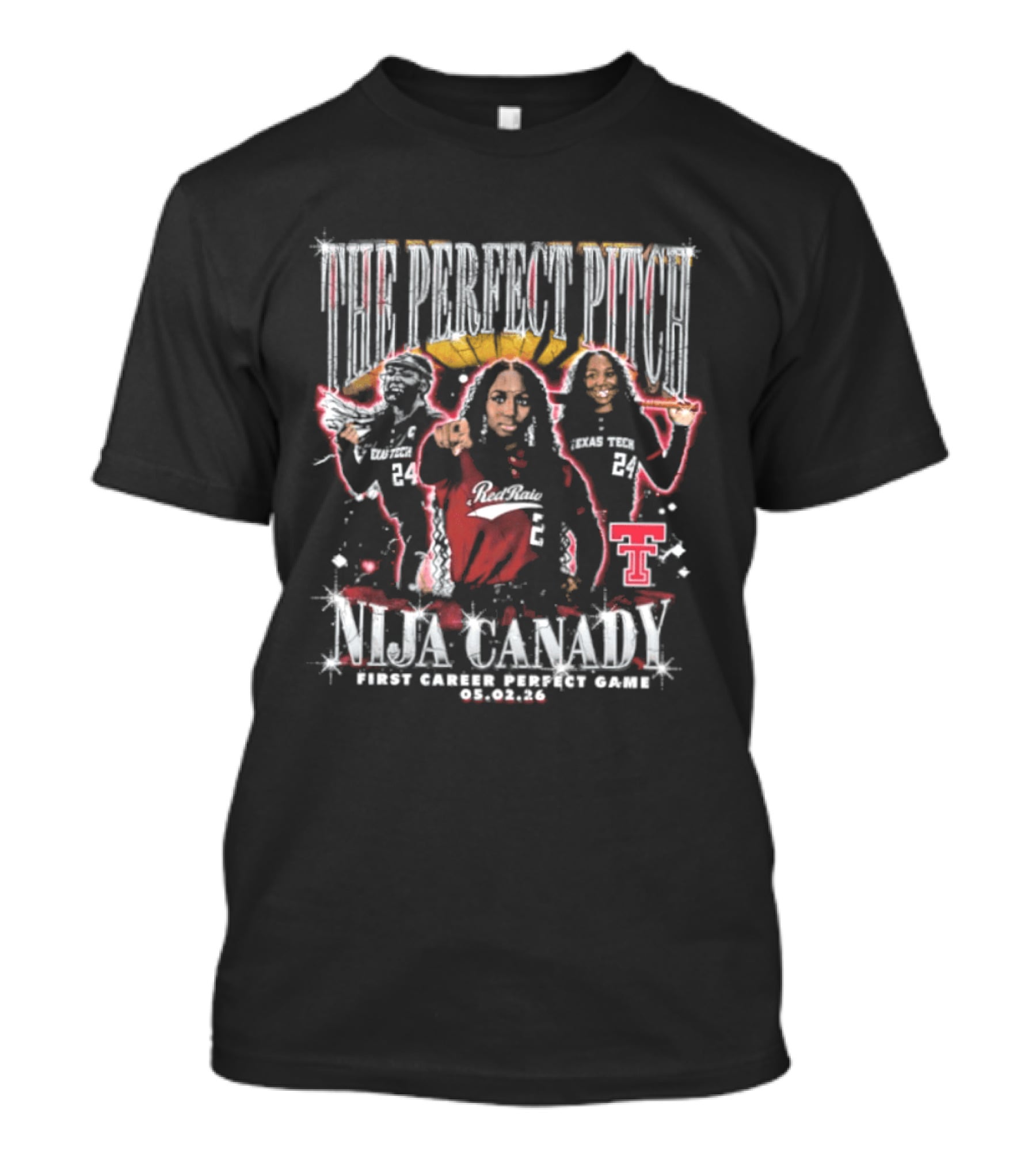 The Perfect Pitch NiJaree Canady First Career Perfect Game Texas Tech T-Shirt