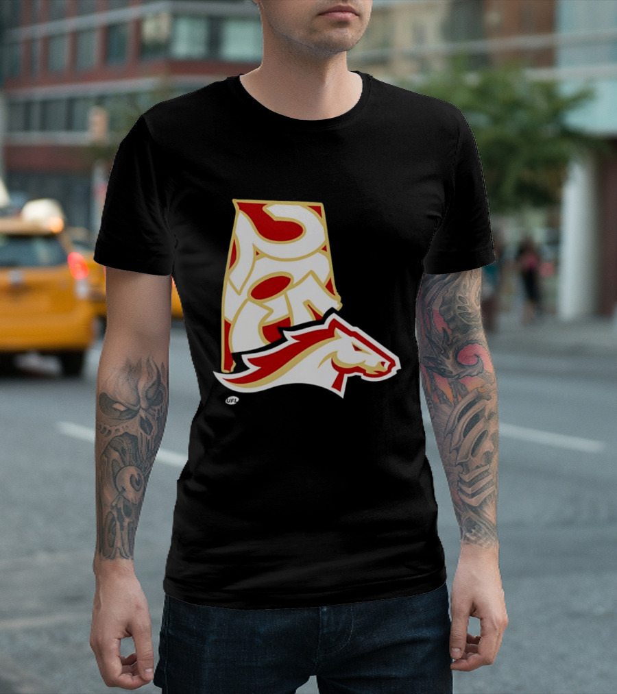 Arkansas Razorbacks Map Logo With Horsehead T-Shirt