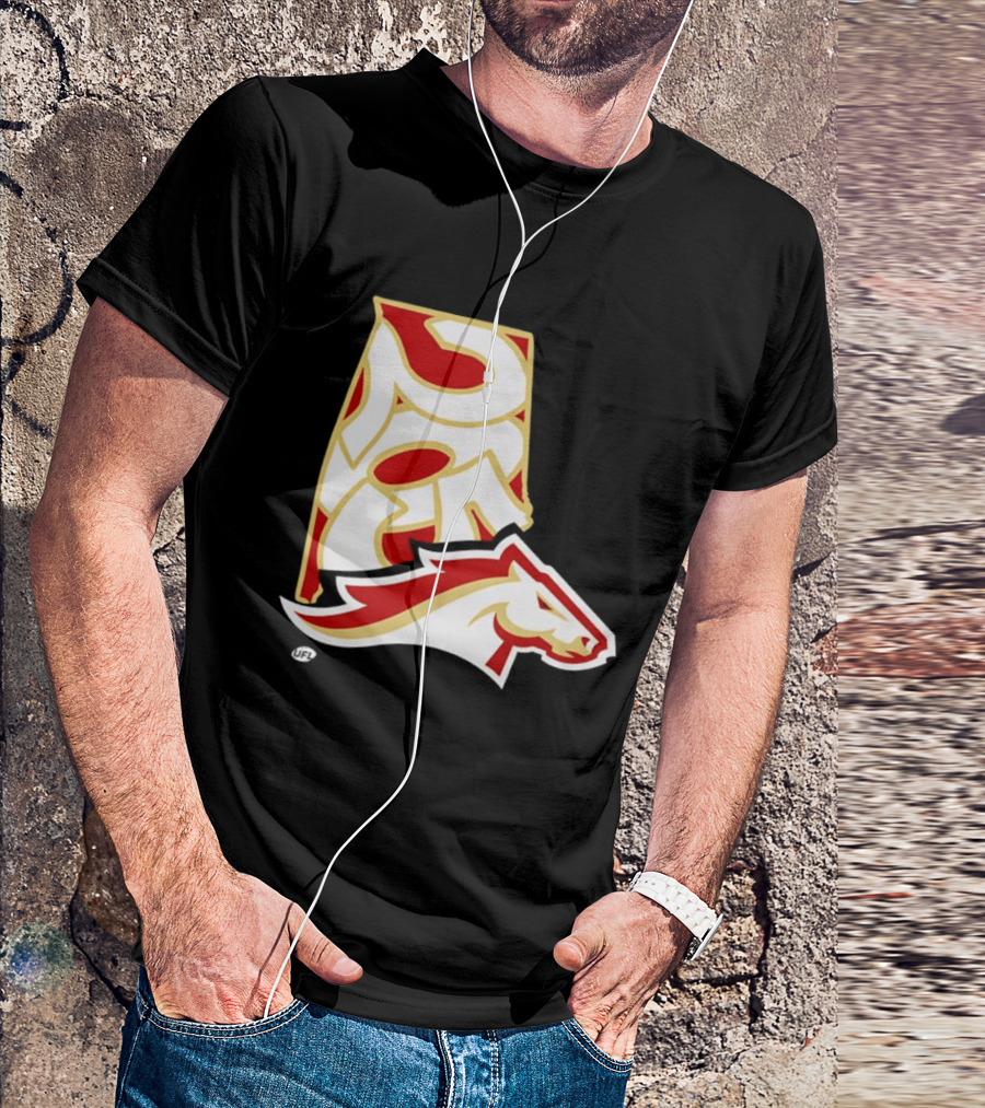 Arkansas Razorbacks Map Logo With Horsehead T-Shirt