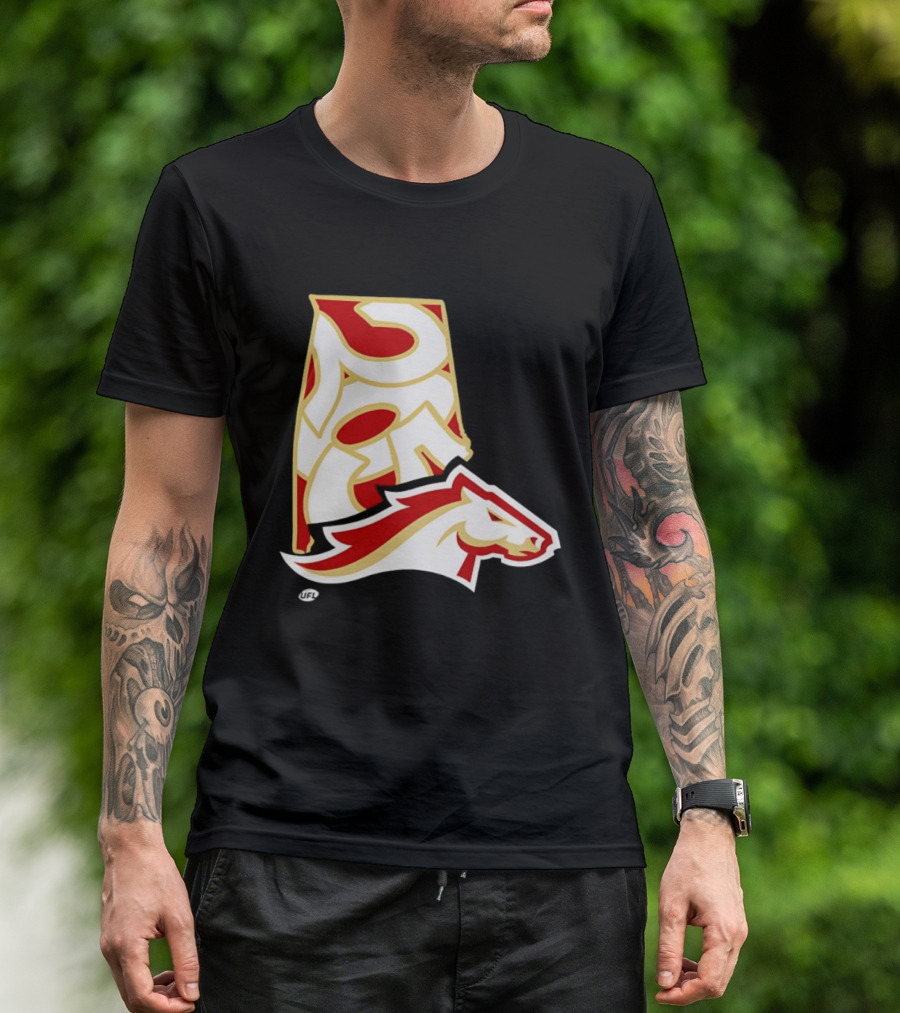 Arkansas Razorbacks Map Logo With Horsehead T-Shirt