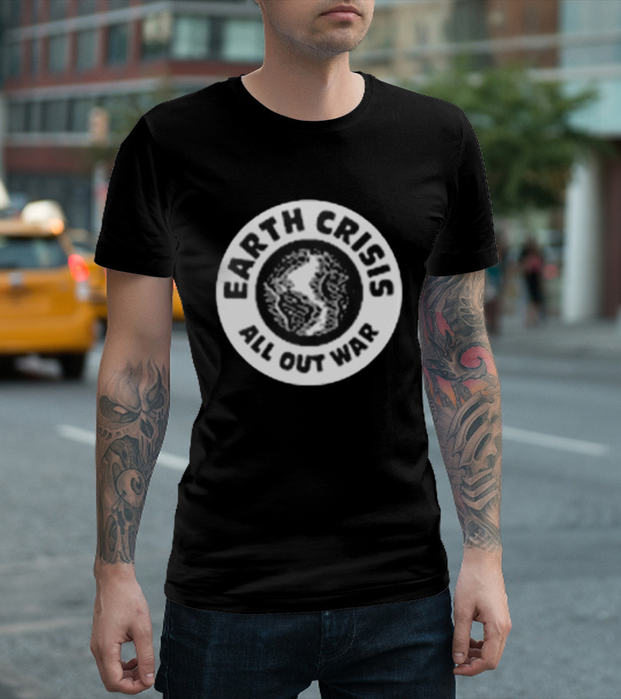 Earth Crisis 1992 All Out War Environmental Action T-Shirt