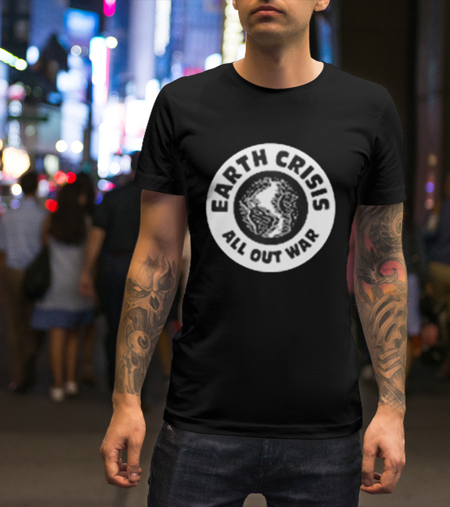 Earth Crisis 1992 All Out War Environmental Action T-Shirt