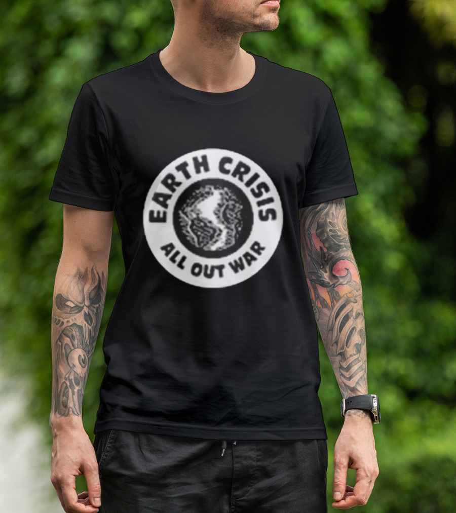 Earth Crisis 1992 All Out War Environmental Action T-Shirt