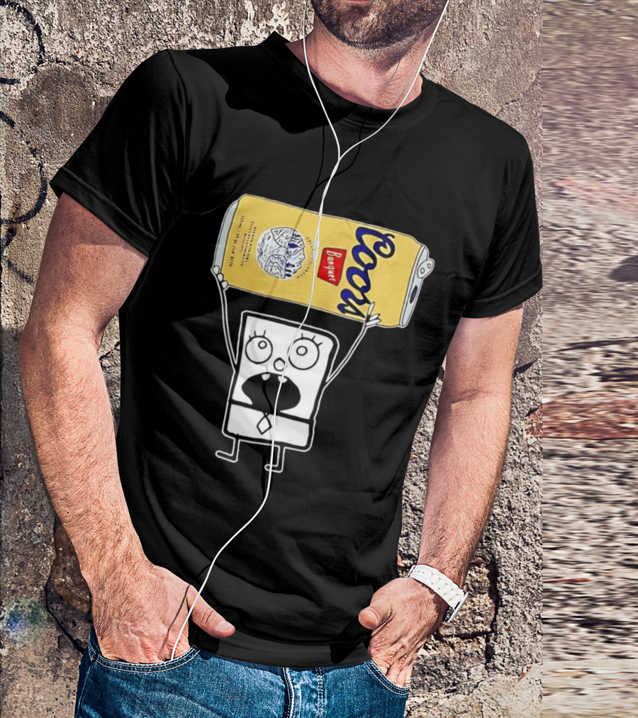 Coors Banquet Blocky Comic 355mL 5 Alc Vol Golden Colorado ESTD 1873 Refreshing T-Shirt
