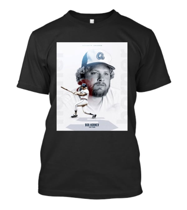 Atlanta Braves Bob Horner 1957 2026 Vintage Baseball T-Shirt