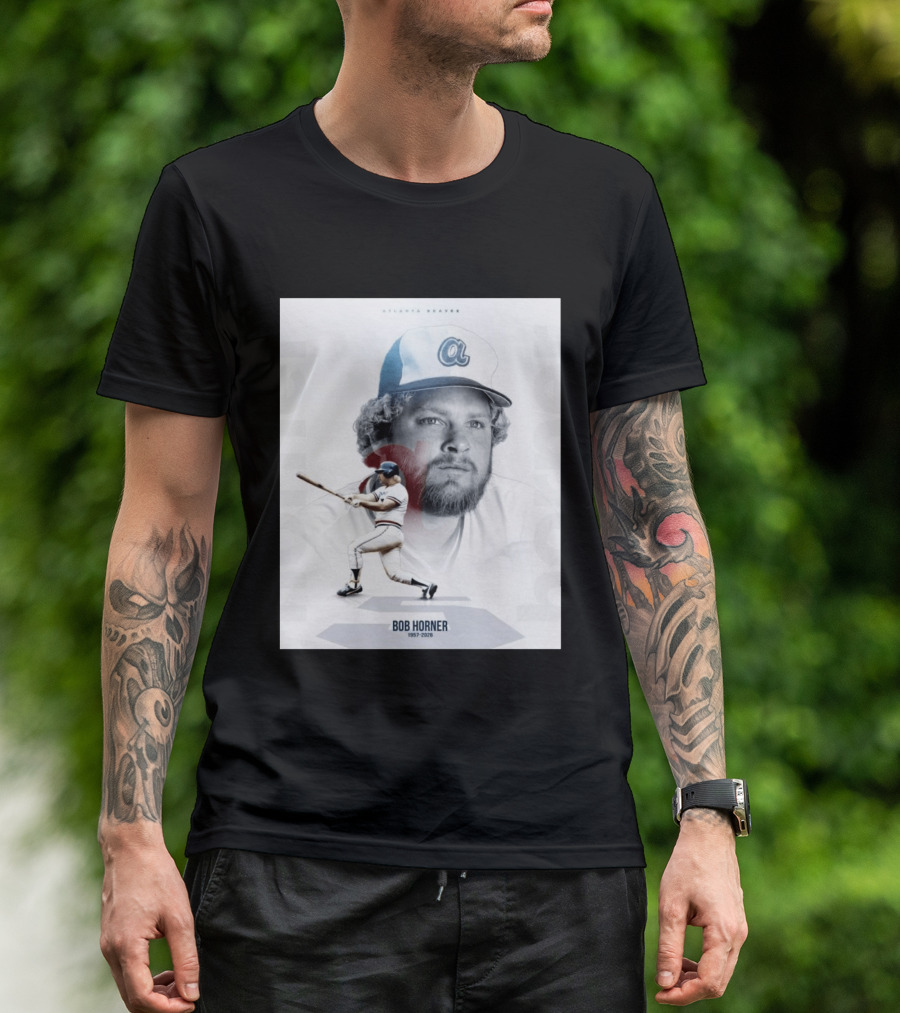 Atlanta Braves Bob Horner 1957 2026 Vintage Baseball T-Shirt