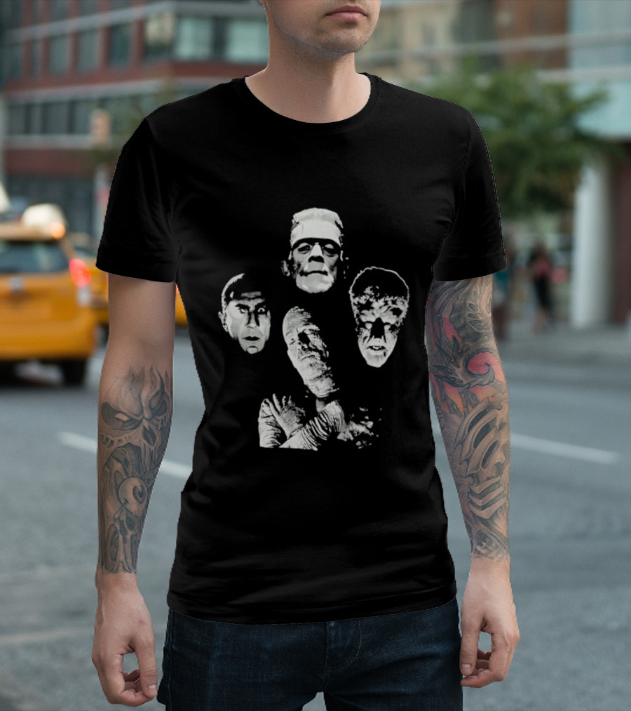 Frankenstein Dracula Mummy Wolf Man Classic Universal Monsters T-Shirt
