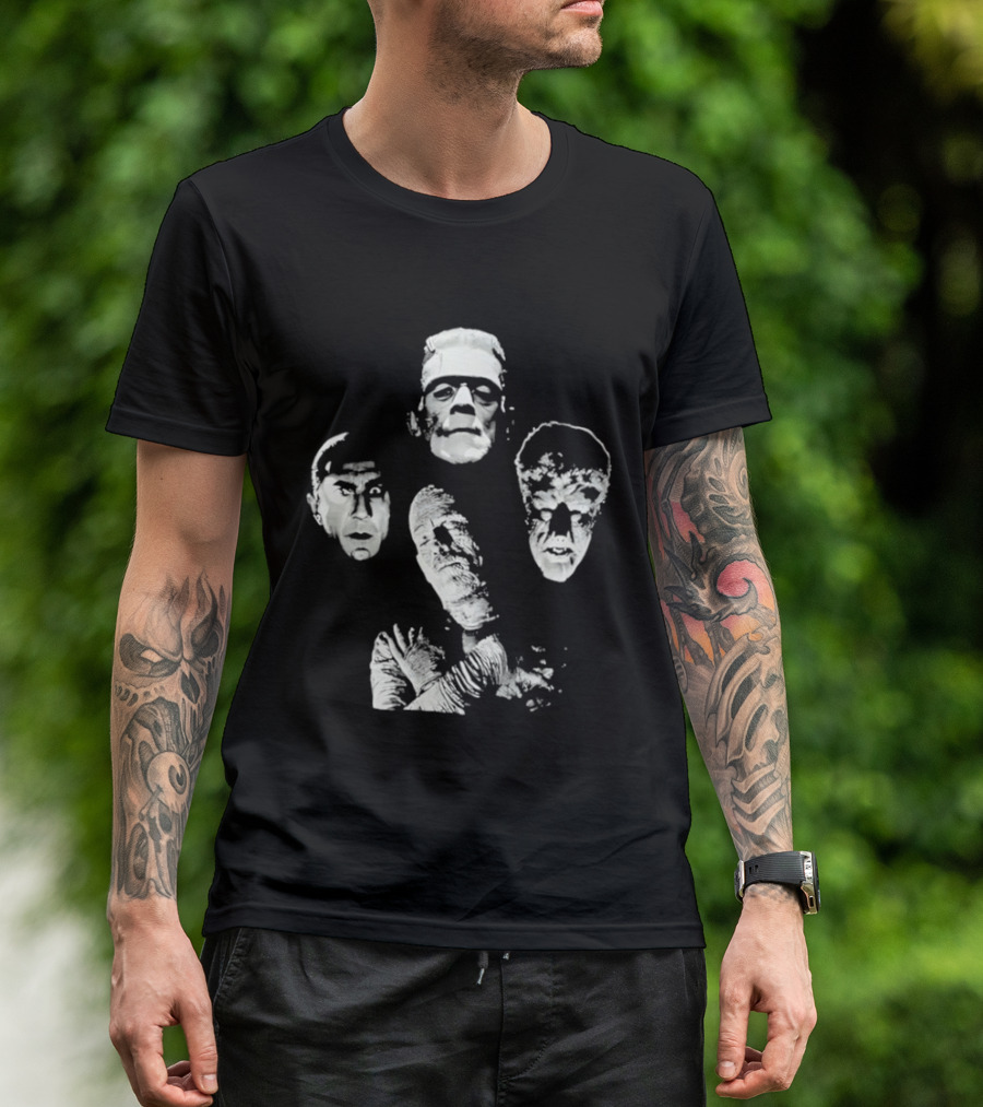 Frankenstein Dracula Mummy Wolf Man Classic Universal Monsters T-Shirt