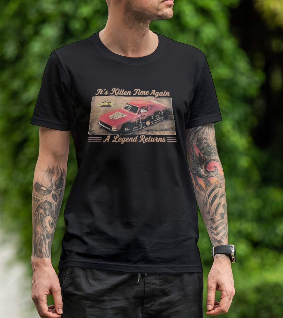 Greg Killen It's Killen Time Again A Legend Returns Jurassic Park Car Racing T-Shirt