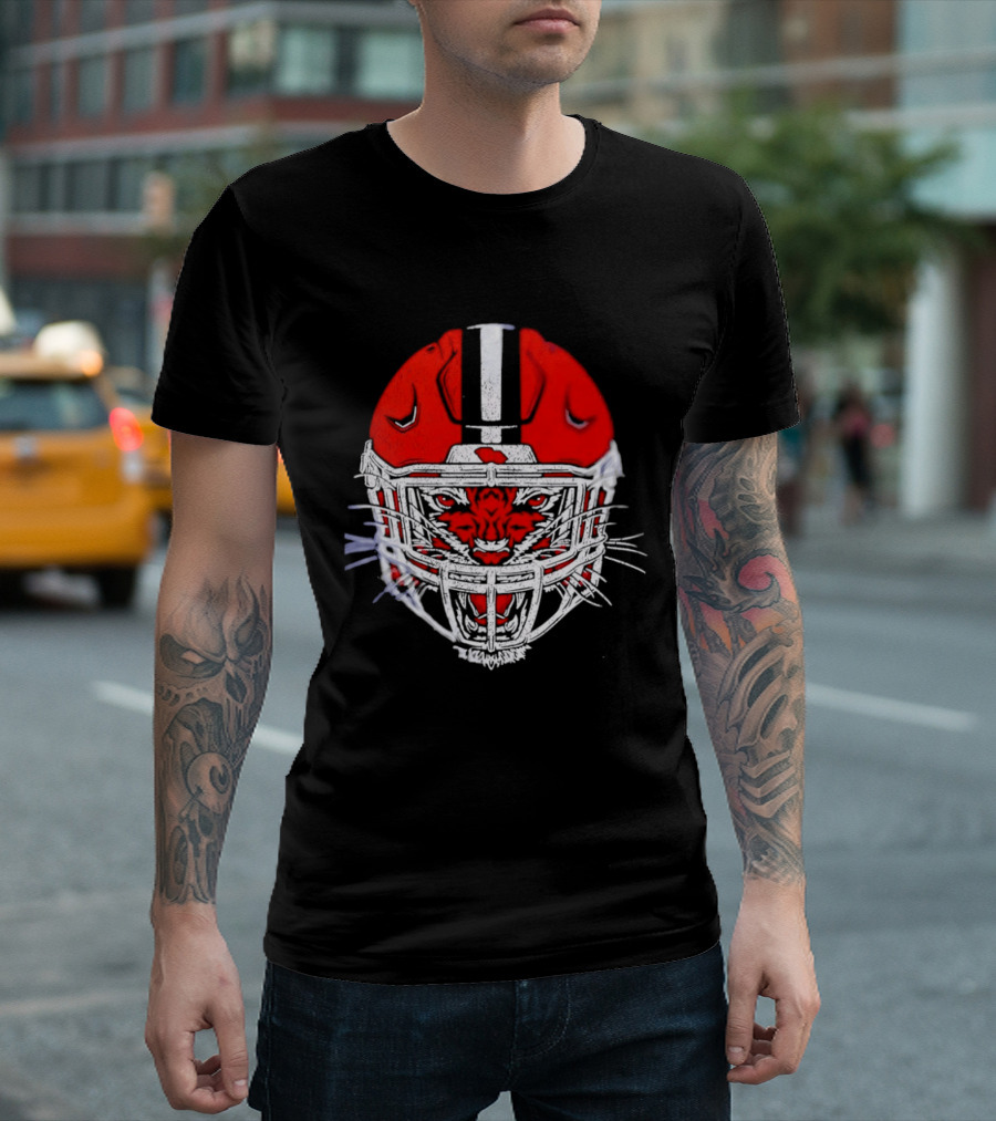 Cincinnati Bengals Tiger Head Football Helmet T-Shirt