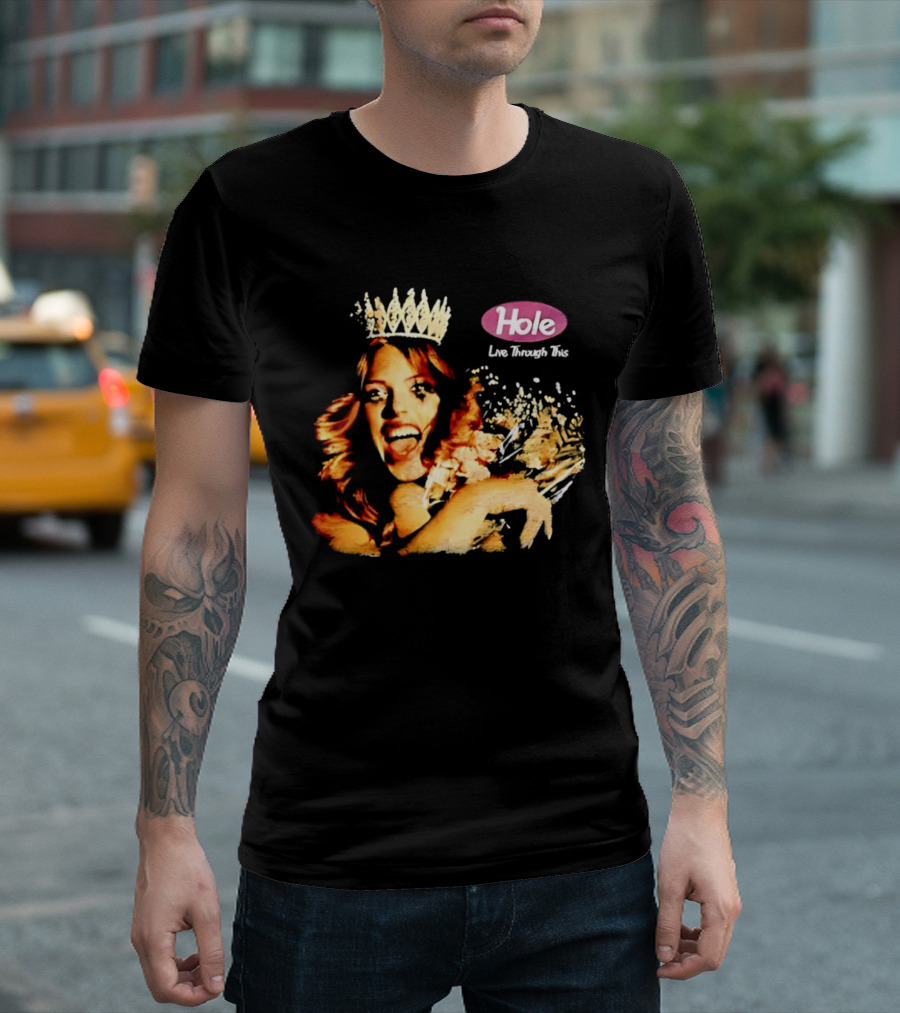 Courtney Love Hole Live Through This 1994 Alternative Rock Album Cover T-Shirt