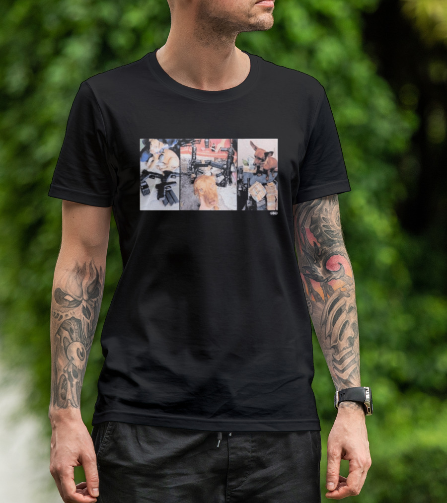 Crtzrtw Narco Pets Dogs Guns Money T-Shirt
