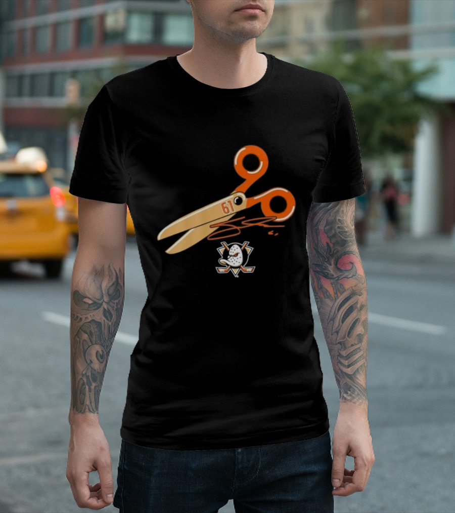 Cutter Gauthier Need To Cut It Scissors 61 Anaheim Ducks T-Shirt