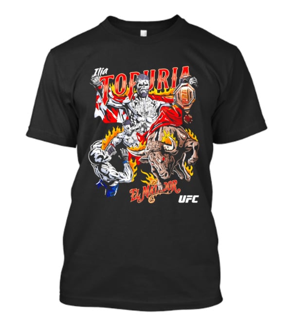 Ilia Topuria UFC El Matador Bullfighter Hand Drawn T-Shirt